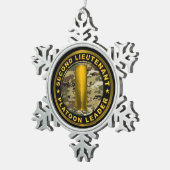 Second Lieutenant 2LT Platoon Leader Schneeflocken Zinn-Ornament (Rechts)