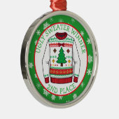 Second Place Ugly Sweater Winner Christmas Ornament Aus Metall (Rechts)