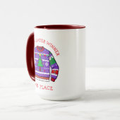 Second Place Ugly Sweater Winner Christmas Tasse (Vorderseite Links)