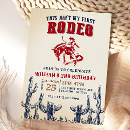 Second Rodeo Western Cowboy 2. Geburtstag Einladung