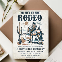 Second Rodeo Western Cowboy 2. Geburtstag