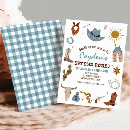 Second Rodeo Western Cowboy 2. Geburtstag Einladung