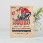 Second Rodeo Western Cowboy 2. Geburtstag Einladung (Stehend Vorderseite)