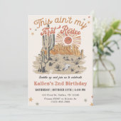 Second Rodeo Western Cowboy 2. Geburtstag Einladung (Stehend Vorderseite)