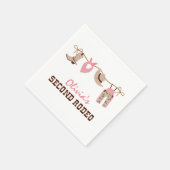 Second Rodeo Western Cowboy 2. Geburtstag Napkins Serviette (Ecke)