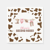 Second Rodeo Western Cowboy 2. Geburtstag Serviette (Vorderseite)