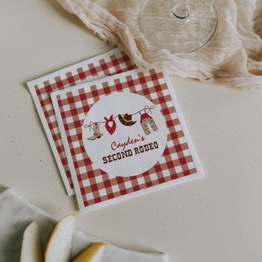 Second Rodeo Western Cowboy 2. Geburtstag Serviette