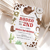 Second Rodeo Western Cowboy 2nd Birthday Einladung