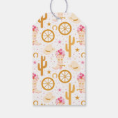 Second Rodeo Western Cowgirl Birthday Party Geschenkanhänger (Rückseite)