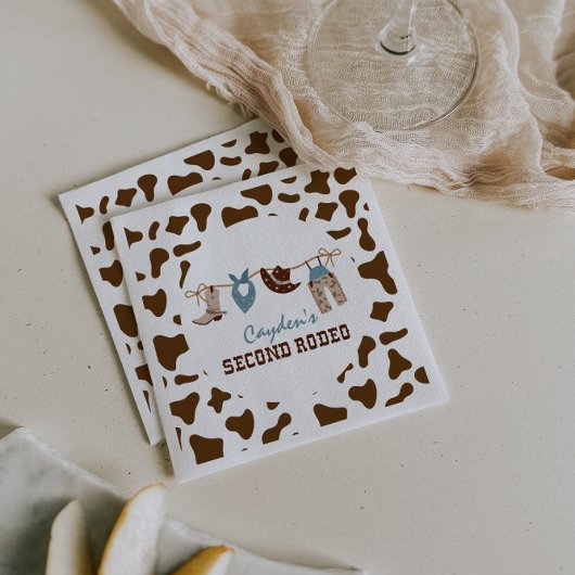 SecondRodeo Western Cowboy 2. Geburtstag Serviette