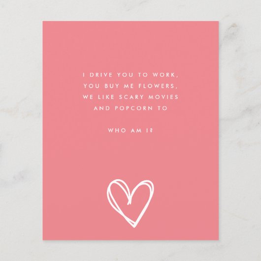 Secret Admirer PINK BLUSH FUN HEART custom HAPPY (Rückseite)