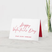 SECRET ADMIRER RED WHEN MODERN CUSTOM VALENTINES KARTE (Vorderseite)