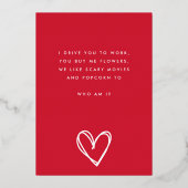 Secret Admirer WHITE RED FUN HAPPY GOLD Folieneinladung (Rückseite)