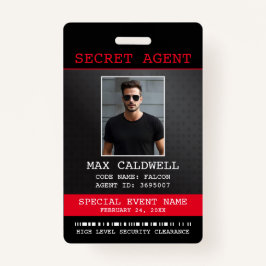 Secret Agent Corporate Spy Abzeichen Ausweis