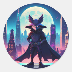 Secret Agent Katte Runder Aufkleber