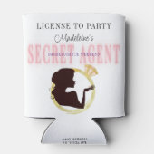Secret Agent License Party Bachelorette Interstate Dosenkühler (Rückseite)