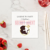 Secret Agent License Party Bachelorette Interstate Serviette (Beispiel)