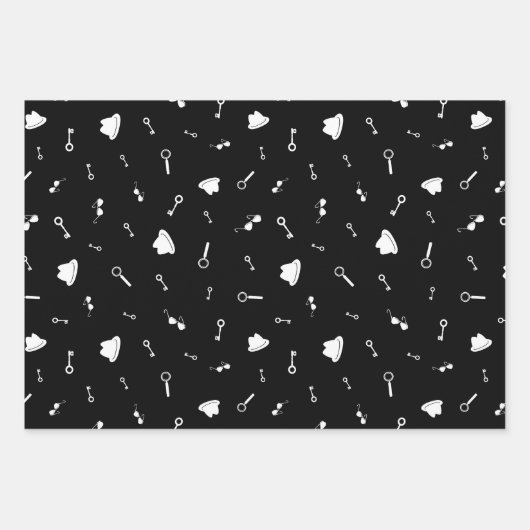 Secret Agent Party Geschenkpapier Set (Vorderseite)