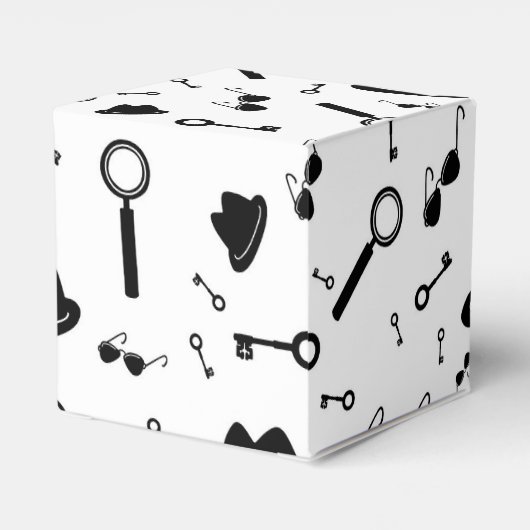 Secret Agent Party Geschenkschachtel (Rückseite)