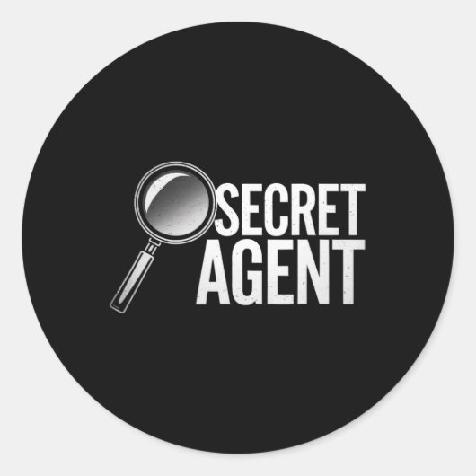 Secret Agent - Secret Agent Costume Inspector Spio Runder Aufkleber (Vorderseite)