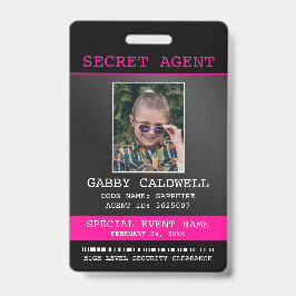 Secret Agent Spy Abzeichen Ausweis