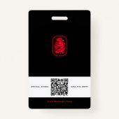 Secret Agent Spy Abzeichen Ausweis (Rückseite)