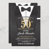 SECRET AGENT SPY BOW KRAWATTE ÜBERRASCHENDE BIRTHT EINLADUNG (Vorne/Hinten)