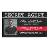 Secret Agent Spy Namenschild (Vorderseite)