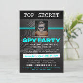 Secret Agent Spy Party Einladung (Stehend Vorderseite)