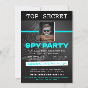 Secret Agent Spy Party Einladung