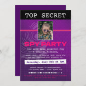 Secret Agent Spy Party Einladung (Vorne/Hinten)