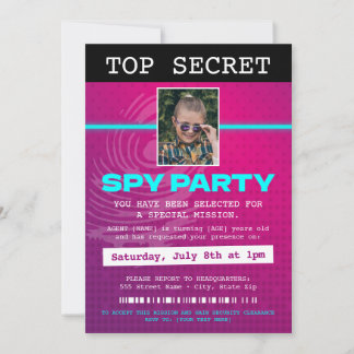 Secret Agent Spy Party Einladung