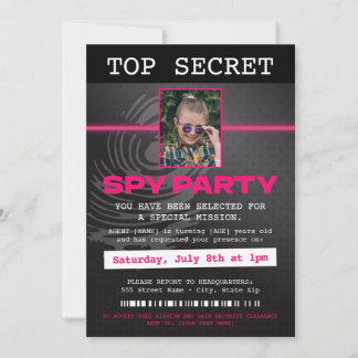 Secret Agent Spy Party Einladung