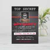 Secret Agent Spy Party Einladung (Stehend Vorderseite)