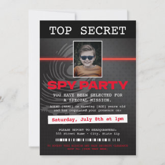 Secret Agent Spy Party Einladung