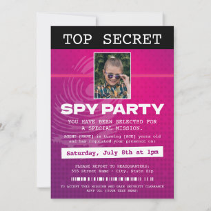 Secret Agent Spy Party Einladung