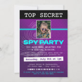 Secret Agent Spy Party Einladung (Vorderseite)