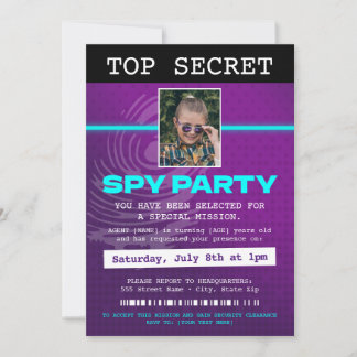 Secret Agent Spy Party Einladung