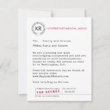 Secret Agent Spy Save the Date