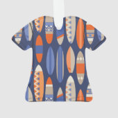 Secret Beach Hawaiian Surfboards Aloha Shirt - Bla Ornament (Rückseite)