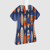 Secret Beach Hawaiian Surfboards Aloha Shirt - Bla Ornament (Vorderseite)