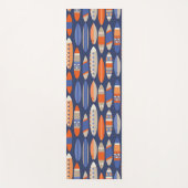 Secret Beach Hawaiian Surfboards - Blue and Orange Yogamatte (Vorderseite)