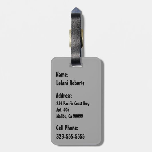 Secret Beach Hawaiian Surfboards - Neutral Gepäckanhänger (Rückseite vertikal)