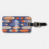 Secret Beach Hawaiian Surfboards - Orange Gepäckanhänger (Vorderseite horizontal)