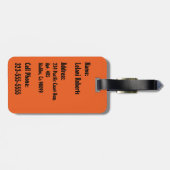 Secret Beach Hawaiian Surfboards - Orange Gepäckanhänger (Rückseite horizontal)