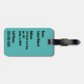 Secret Beach Hawaiian Surfboards - Turquoise Gepäckanhänger (Rückseite horizontal)