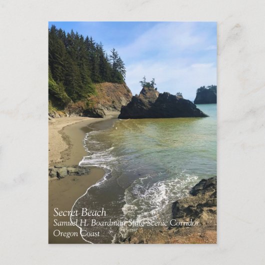 Secret Beach, Samuel H. Boardman, Oregon Postkarte (Vorderseite)