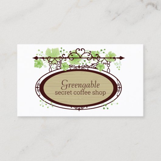 Secret Cafe Coffee Shop Visitenkarte (Vorderseite)