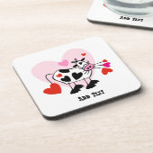 Secret Crush Geschenkidee Liebe kranke Kuh Persona Getränkeuntersetzer (Linke Seite)