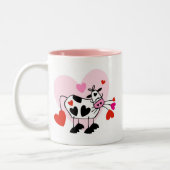 Secret Crush Geschenkidee Liebe kranke Kuh Persona Zweifarbige Tasse (Links)
